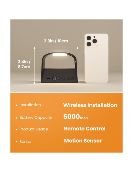 Lámpara de Pared Inalámbrica FULEN con Sensor y Control Remoto Lámpara de Pared Inalámbrica FULEN con Sensor y Control Remoto