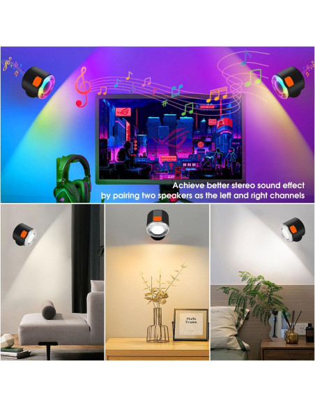 Luz de Pared LED Amagle CL-ML01 con Altavoz Bluetooth 3000mAh Luz de Pared LED Amagle CL-ML01 con Altavoz Bluetooth 3000mAh