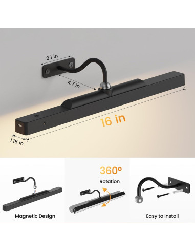Luz de Imagen Recargable Hinersound 40.64cm con Control Remoto