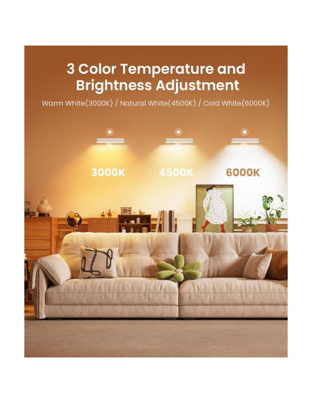 Aplique de Pared LED Recargable PopoIron 7500mAh 3 Colores Aplique de Pared LED Recargable PopoIron 7500mAh 3 Colores