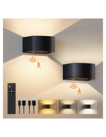Luz de Pared FULEN con Sensor de Movimiento y Control Remoto - 2 Paquete Luz de Pared FULEN con Sensor de Movimiento y Control Remoto - 2 Paquete