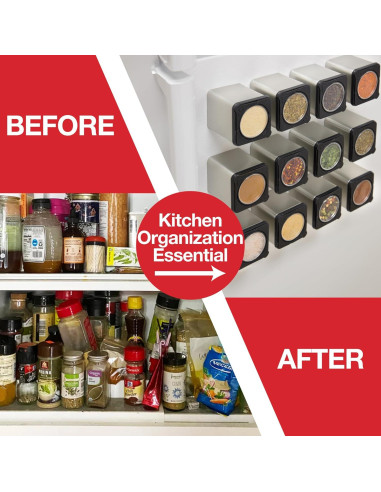 Juego de 24 Tarros Magnéticos para Especias Good Cooking