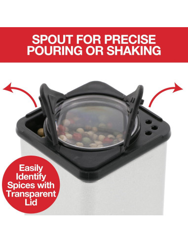 Juego de 24 Tarros Magnéticos para Especias Good Cooking