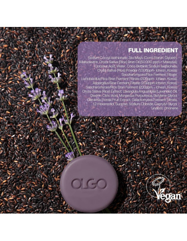 Barra de Limpieza de Arroz OLGO 100 g - Vegana y Sin Jabón