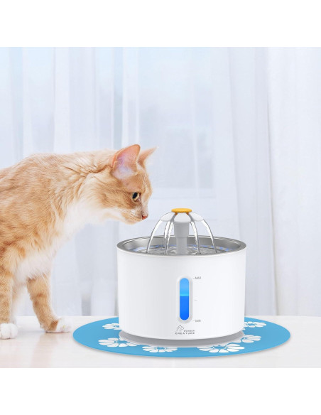 Fuente de Agua para Gatos Wonder Creature 2.4L Acero Inoxidable Fuente de Agua para Gatos Wonder Creature 2.4L Acero Inoxidable