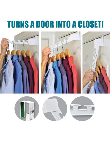 Organizador de Perchas sobre la Puerta Wonder Hanger 3-Pack Blanco