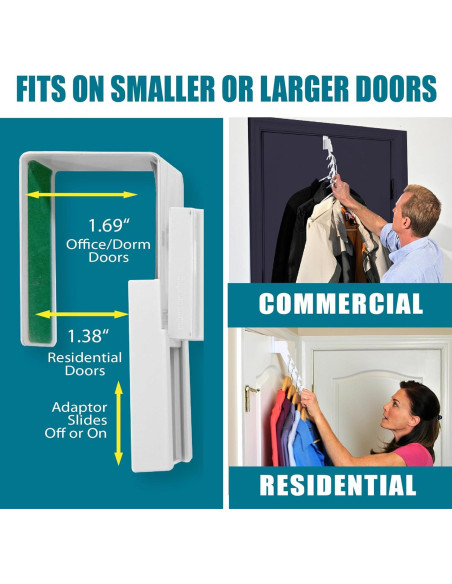 Organizador de Perchas sobre la Puerta Wonder Hanger 3-Pack Blanco Organizador de Perchas sobre la Puerta Wonder Hanger 3-Pack Blanco