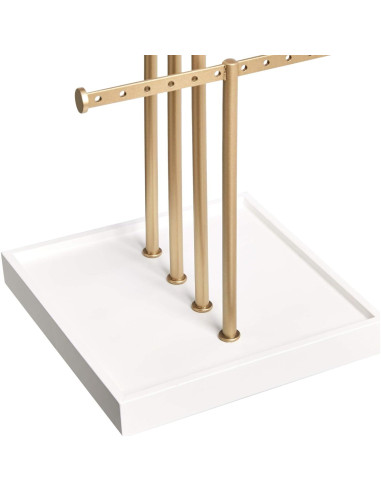 Soporte para Joyas 4 Niveles Amazon Basics - Blanco/Latón
