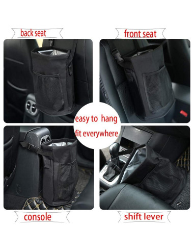 Basurero de Coche Qichebox Impermeable 11.4L Ajustable