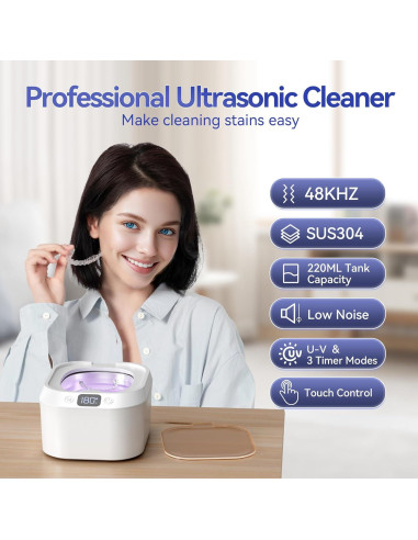 Limpiadora Ultrasónica KUNPHY 218ml Profesional Táctil
