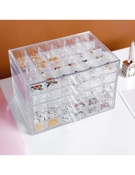 Organizador de Joyería YUFONG Acrílico Transparente 5 Cajones Organizador de Joyería YUFONG Acrílico Transparente 5 Cajones