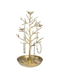 Organizador de Joyería ChezMax Árbol Dorado 30 cm Metal