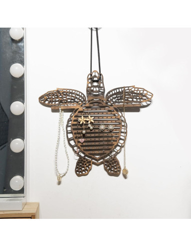 Soporte Organizador de Joyería Tnstbiee Tortuga Marina 31.5x28.4cm