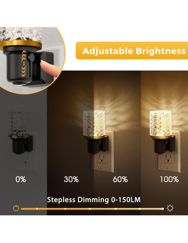 Luz Nocturna LED Regulable L LOHAS 3000K con Sensor Automático