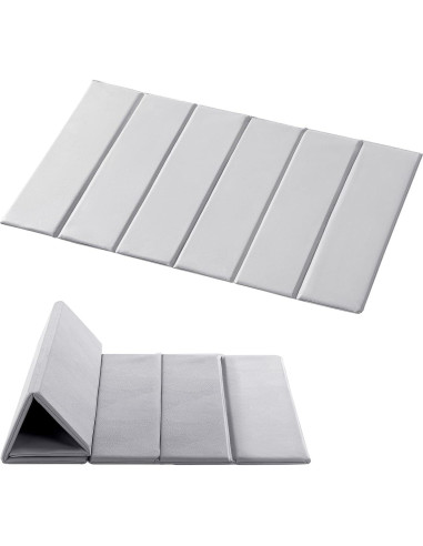 Alfombra de Baño Plegable UINIU de Diatomita Gris Claro 60x100 cm
