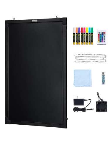 Tablero de Escritura LED VEVOR 40.64x30.48cm con Control Remoto