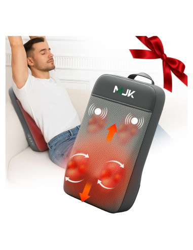 Masajeador de Espalda Shiatsu HMMSYLVA 3D Recargable Gris