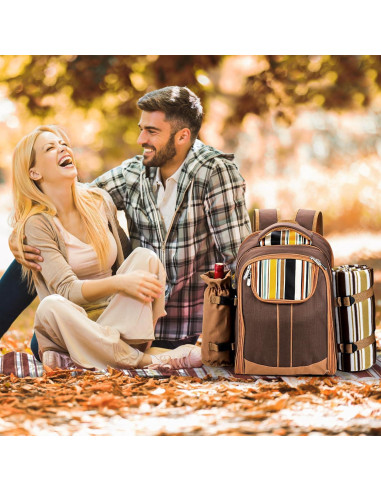 Mochila de Picnic Cididu para 4 Personas con Accesorios