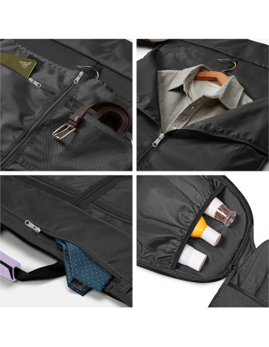 Bolsa de viaje tipo duffel 2 en 1 para prendas y laptop