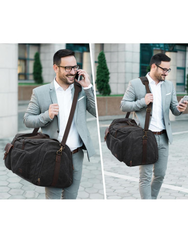 Bolsa de Ropa de Viaje S-ZONE 60L Duffle Colgante Negra