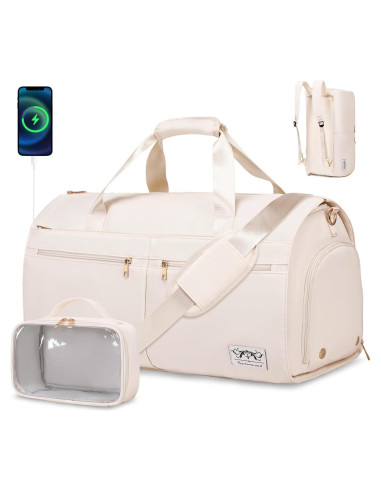 Bolsa de viaje convertible FIXITOK 3 en 1 con puerto USB