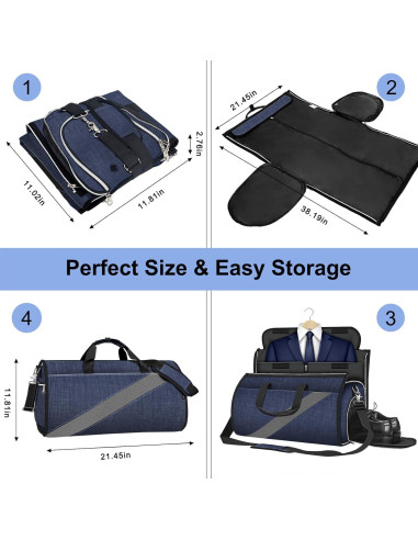 Bolsa Duffle Modoker Azul para Ropa de Viaje - 1.28 kg