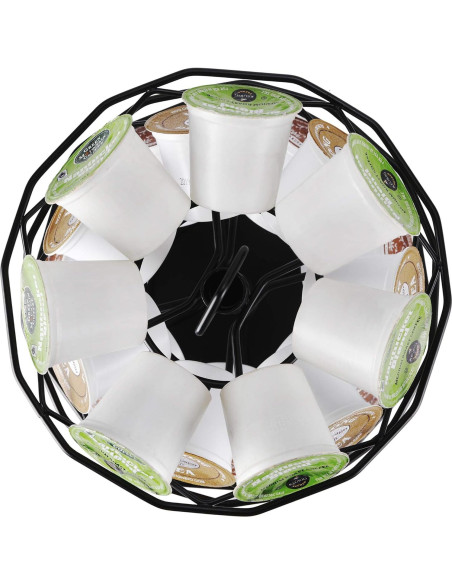 Soporte giratorio para K-Cup FlagShip 3 niveles 21 cápsulas Soporte giratorio para K-Cup FlagShip 3 niveles 21 cápsulas