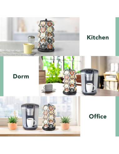 Soporte Giratorio para K Cup Nifty - Organizador Negro 35 Cápsulas