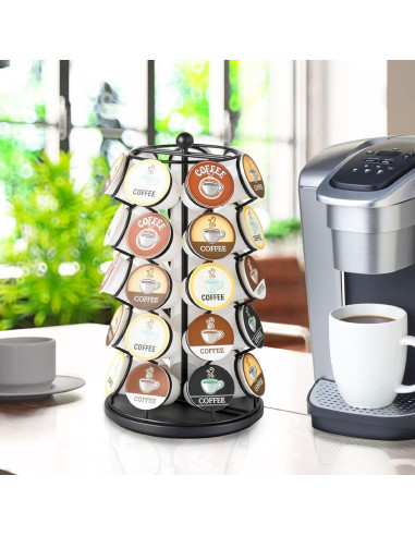 Soporte Giratorio para K Cup Nifty - Organizador Negro 35 Cápsulas