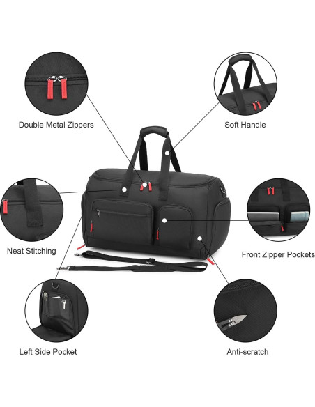 Bolsa de Viaje Duffle Seyfocnia 2 en 1 con Compartimento para Zapatos Bolsa de Viaje Duffle Seyfocnia 2 en 1 con Compartimento para Zapatos