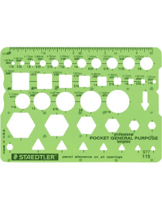 Plantilla de Dibujo Técnico Staedtler 977 115 02 - 20.32x12.7 cm 2