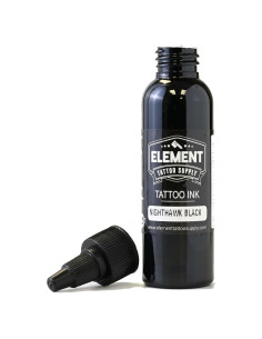 Tinta de Tatuaje Negra Element 60ml para Contorno y Sombreado