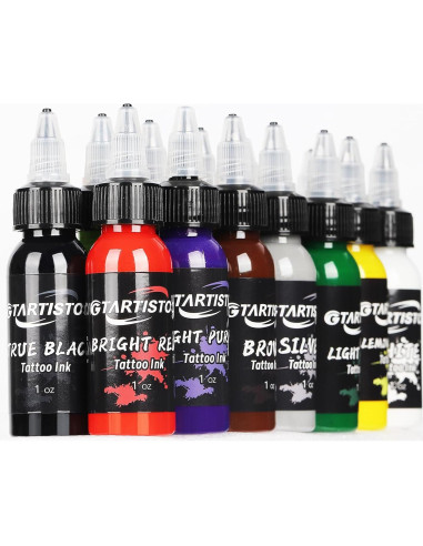 Tinta para Tatuajes Profesional GTARTISTOO 14 Colores 30ml