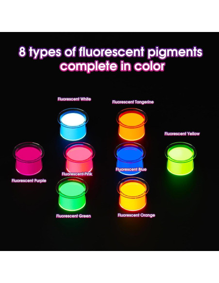 Juego de Tinta para Tatuajes Fluorescente Ybeauty 8 Colores 15ml Juego de Tinta para Tatuajes Fluorescente Ybeauty 8 Colores 15ml