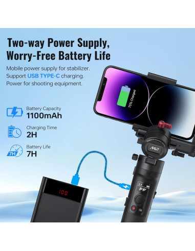 Estabilizador Gimbal ZHIYUN Crane-M2 para Cámara y Smartphone