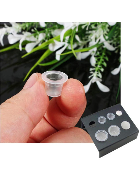 Tazas de Tinta para Tatuajes 300pcs 14mm Desechables DERSTRA Tazas de Tinta para Tatuajes 300pcs 14mm Desechables DERSTRA