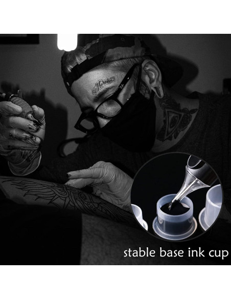 Tapa de Tinta para Tatuajes Yuelong 1000 Pcs 11mm Desechables Tapa de Tinta para Tatuajes Yuelong 1000 Pcs 11mm Desechables