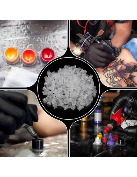 Tazas de Tinta para Tatuajes Prgislew 1000Pcs 8mm Desechables Tazas de Tinta para Tatuajes Prgislew 1000Pcs 8mm Desechables