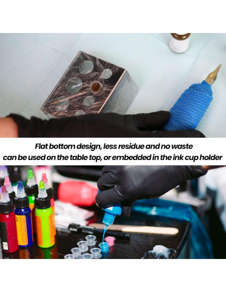 Tapa de Tinta para Tatuajes Inartato 600pcs Pequeña Higiénica Tapa de Tinta para Tatuajes Inartato 600pcs Pequeña Higiénica
