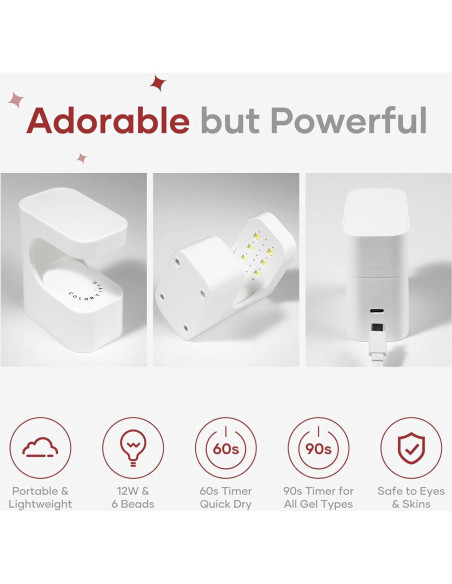 Lámpara UV para Uñas de Gel Colortific Mini 6 Perlas USB Lámpara UV para Uñas de Gel Colortific Mini 6 Perlas USB