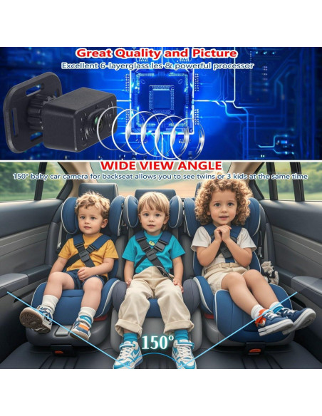 Cámara de Auto para Bebés JUNHAOZ KB45 HD 720P 4.3" Cámara de Auto para Bebés JUNHAOZ KB45 HD 720P 4.3"