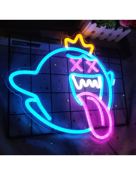 Luz de Neón LED King Boo AMITT 32x31.3cm Regulable Luz de Neón LED King Boo AMITT 32x31.3cm Regulable