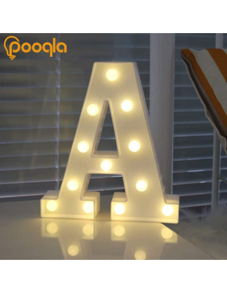 Luz LED Decorativa Letra A Pooqla 23.4x20.6 cm Luz LED Decorativa Letra A Pooqla 23.4x20.6 cm