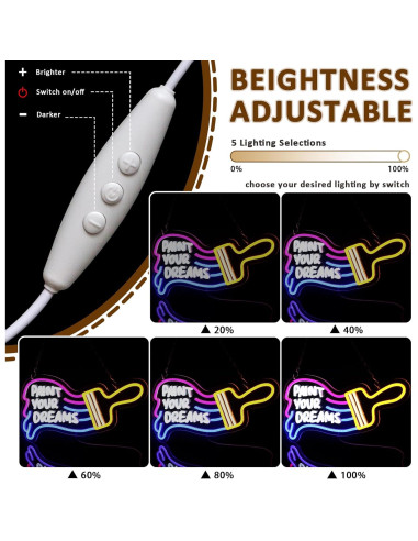 Luz de Neón PMCVYH Pintar Tus Sueños 42x29.3cm LED Dimmable
