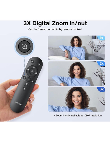 Cámara Web DEPSTECH DW50 Pro 4K con Zoom y Micrófono Cámara Web DEPSTECH DW50 Pro 4K con Zoom y Micrófono