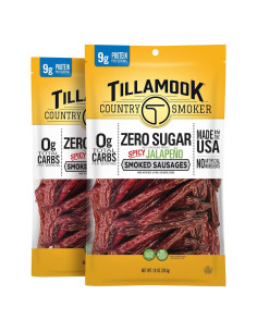 Salchichas Ahumadas Picantes de Jalapeño Tillamook 283g (Paquete de 2)