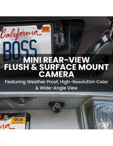 Cámara de Reversa BOSS CAM21 para Automóvil - 170 Ángulo Amplio