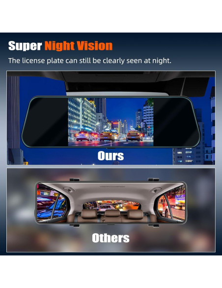 Cámara de Espejo Dash AMprime 5.5" 1080P Duales HD Cámara de Espejo Dash AMprime 5.5" 1080P Duales HD