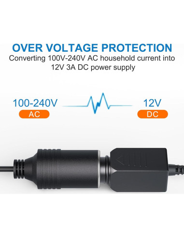 Convertidor CA a CC 12V 3A Subloom para coche