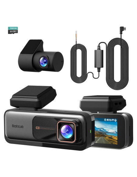 Cámara Dash 4K Dual BOTSLAB G980H con Modo 24/7 y GPS Cámara Dash 4K Dual BOTSLAB G980H con Modo 24/7 y GPS